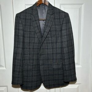 JB Britches Grey & Navy plaid Sport Coat 40R